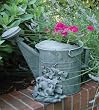 Squirrel and Ivy Watering Can Planter Statuary