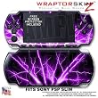 Lightning Purple WraptorSkinz Skin and Screen Protector Kit fits Sony PSP Slim