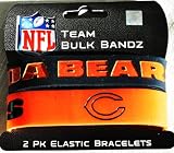 Chicago Bears Big Logo "DA BEARS" NFL extra wide Bulky Bandz Bracelet 2 pack *NEW*