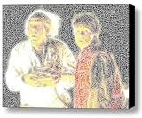 Doc Marty Back to the Future Word Mosaic Framed 9x11 Inch Limited Edition with COA