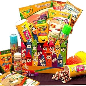 Creative Kids Activity and Snacks Gift Basket For Children