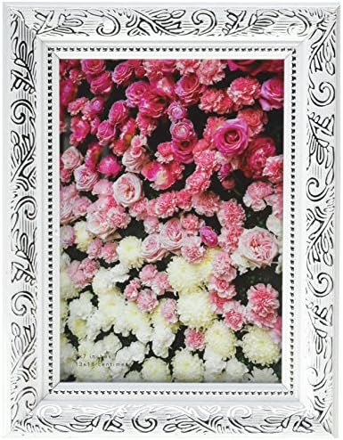 Classic PS 5x7 Picture Frame for Table Top or Wedding Table Decor (White)