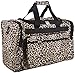World Traveler Leopard Print Duffle Bag, Leopard with Black Trim