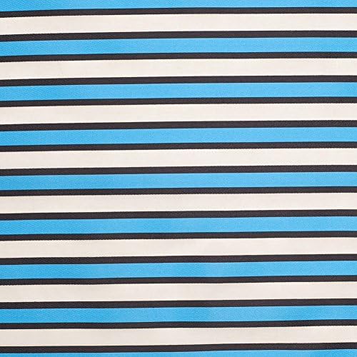 Tanya Taylor Blue Striped Polyester-Cotton Organza/Organdy, Pattern: Stripes