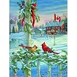Holiday Cardinals - CANADA 500pc Jigsaw Puzzle by Sam Timm