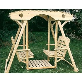Treated Pine Country Classic Face to Face Swing by The Cedar Store