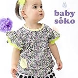 半袖 Tシャツ 出産準備 新生児 お祝い ベビー服 プレゼント(60cm 70cm 80cm)女の子 ピコレース 送料込み ベビーブラウス 花 フラワー 黒 クロ ブラック チュニック ベビーブラウス