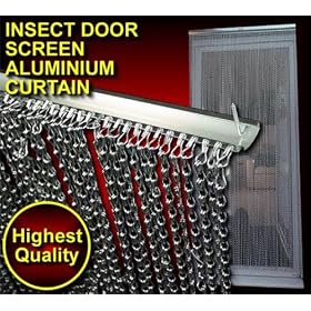 HOMEFRONT PROFESSIONAL QUALITY ALUMINIUM INSECT DOOR SCREEN CURTAIN CHAIN