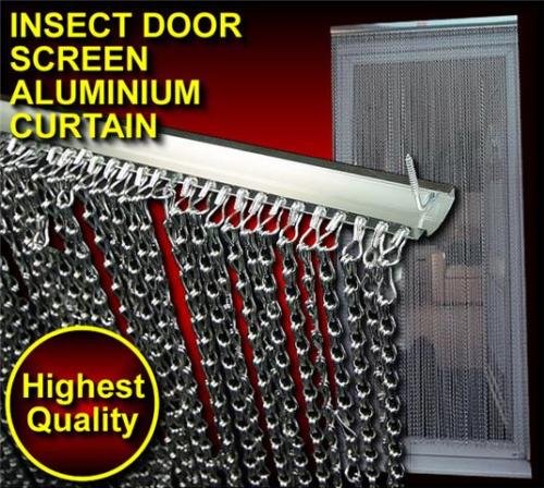 HOMEFRONT PROFESSIONAL QUALITY ALUMINIUM INSECT DOOR SCREEN CURTAIN CHAIN