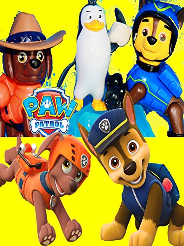 PAW PATROL Nickelodeon Paw Patrol Zuma SAVES PENGUINS Pup to Hero Chase Dog Funny Kids Toys Video