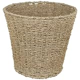 Round seagrass easy to clean waste paper / storage basket