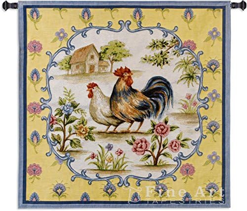 Country Roosters Wall Tapestry