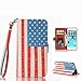 iPhone 6 Case, iPhone 6 Wallet Case Leather, ACO-UINT Premium PU Flag Pattern Leather Wallet Flip Case with Card Slots, Cash Compartment and Detachable Wrist Strap for iPhone 6 4.7
