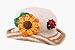 Sunflower with Ladybug Baby Hat (0 - 6 months)