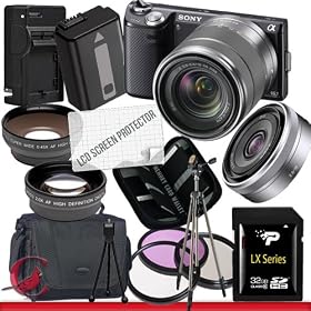 Sony Alpha NEX-5N Digital Camera (Black) with 18-55mm Lens & Sony SEL 16mm f/2.8 Lens Package 6