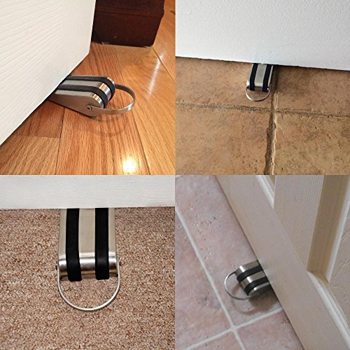Stainless Steel Door Stopper Wood Tile Carpet Modern Door Stop