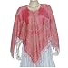 Wool Ponchos Womens Outerwear Dress in Jacquard Design 40 " x 40 " (pnch268)