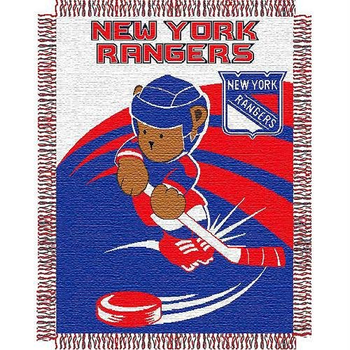 NHL New York Rangers 36-Inch-by-46-Inch Woven Jacquard Baby Throw