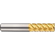 Niagara Cutter S545 Carbide End Mill, for Stainless Steel & Titanium Finishing, TiN Coated, Multi-flute, Square End