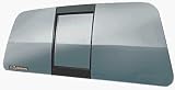 CRL All Glass Look Tri-Vent Three Panel Truck Slider with Light Gray Glass for 2002-2003 Lincoln Truck and 2004+ Ford Heritage