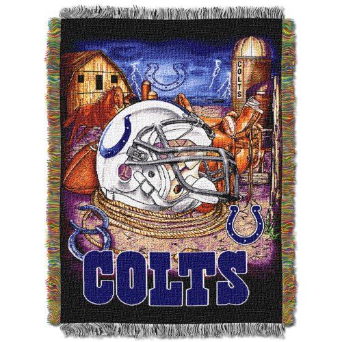 NFL Indianapolis Colts 48-Inch-by-60-Inch Acrylic Tapestry Throw