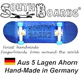 Komplett Fingerskateboard BL/WS/BL SOUTHBOARDS® Handmade Wood Fingerboard Echtholz