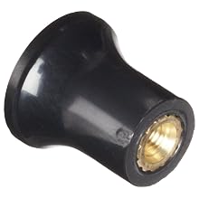 DimcoGray Black Thermoplastic Push-Pull Knob Female, Brass Insert: 10-32" Thread x 5/16" Depth, 3/4" Diameter x 3/4" Height x 1/2" Hub Dia x 21/32 Hub Length (Pack of 10)
