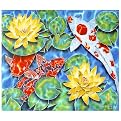 Koi Pond by Daniel Jean-Baptiste- 25x21"