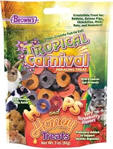 FMBrowns Hoops and Honey Strawberry Flavor Pet Treats, 3-Ounce