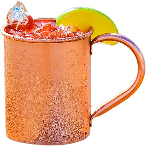 100% copper mug for moscow mule - solid pure copper 16oz - bonus …