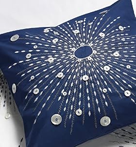 Pure Cotton Embroidered Global Star Cushion