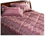 Malibu Shores Purple Floral 4 Piece Jacquard Comforter Set, King
