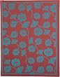 Red Eco-Friendly Botanica Journal / Diary, Recycled Cover, Foil Stamped Design, Lined Sheets, 5.5x7"