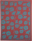 Red Eco-Friendly Botanica Journal / Diary, Recycled Cover, Foil Stamped Design, Lined Sheets, 5.5x7"