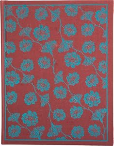 Red Eco-Friendly Botanica Journal / Diary, Recycled Cover, Foil Stamped Design, Lined Sheets, 5.5x7"