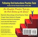 Following Oral Instructions Practice Tests Audio CD for Postal Exam 460: Six Complete Practice Tests for the Oral Section of the Exam!
