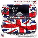 Union Jack WraptorSkinz Skin and Screen Protector Kit fits Sony PSP 3000
