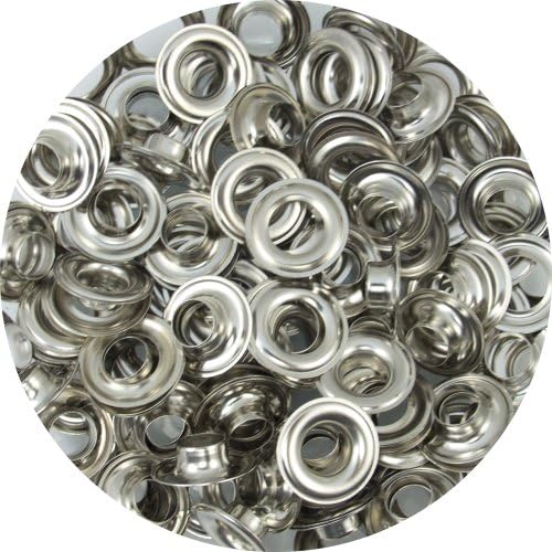 Springfield Leather Company Solid Brass Nickel Plate 3/8" Grommets 10 Pack