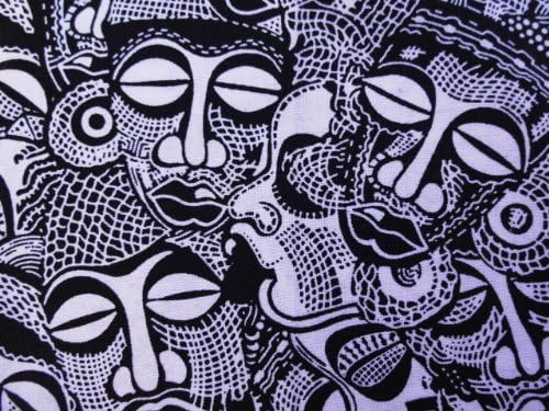 'NUGGLEBUDDY Microwaveable Moist Heat &amp; Aromatherapy Organic Rice Pack. TRIBAL MASKS Fabric! UNSCENTED. Great Gift Idea!