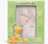 Baby Gund Hugs and Kisses I Love My Grandpa Giraffe Ceramic Photo Frame - In Two Sizes