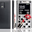 Fashion Bonzer View Window Bling Diamond Cristal Crystals Rouge and Kiss Black PU Leather Flip Case Cover Skin for Samsung Galaxy Note 3 N9000 Phone