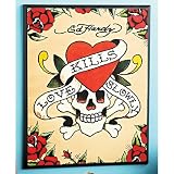 ED HARDY 16 x 20 Wood Placque *Ships Daily*
