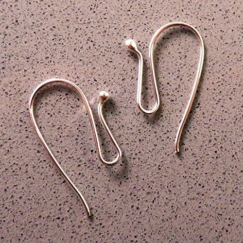 Handmade Argentium Sterling Silver 20 Gauge Ball End Ear Wires for Interchangeable Mix and Match Ear Drops - Fanciful Camel Shape Wires