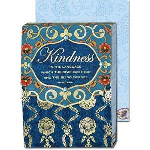 Kindness is the language which the deaf can hear and the blind can see Gold Foil Embellished Notepad