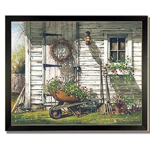 Shabby Garden Shed Cottage Chic Decor Framed Art Print