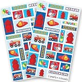 Fire Engine Fun Stickers 2 Sheets, 60 total