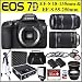 Canon EOS 7D 18 MP CMOS Digital SLR Camera w/ Canon EF-S 18-135mm f/3.5-5.6 IS Lens & Canon EF-S 55-250mm f/4-5.6 IS Lens 16GB Advanced Package + 5 Year World Wide Extended Warranty