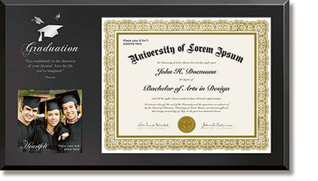 Amazon.com - Heartfelt Graduation Photo/diploma Plaque Thoreau ... Amazon.com - Heartfelt Graduation Photo/diploma Plaque Thoreau ...