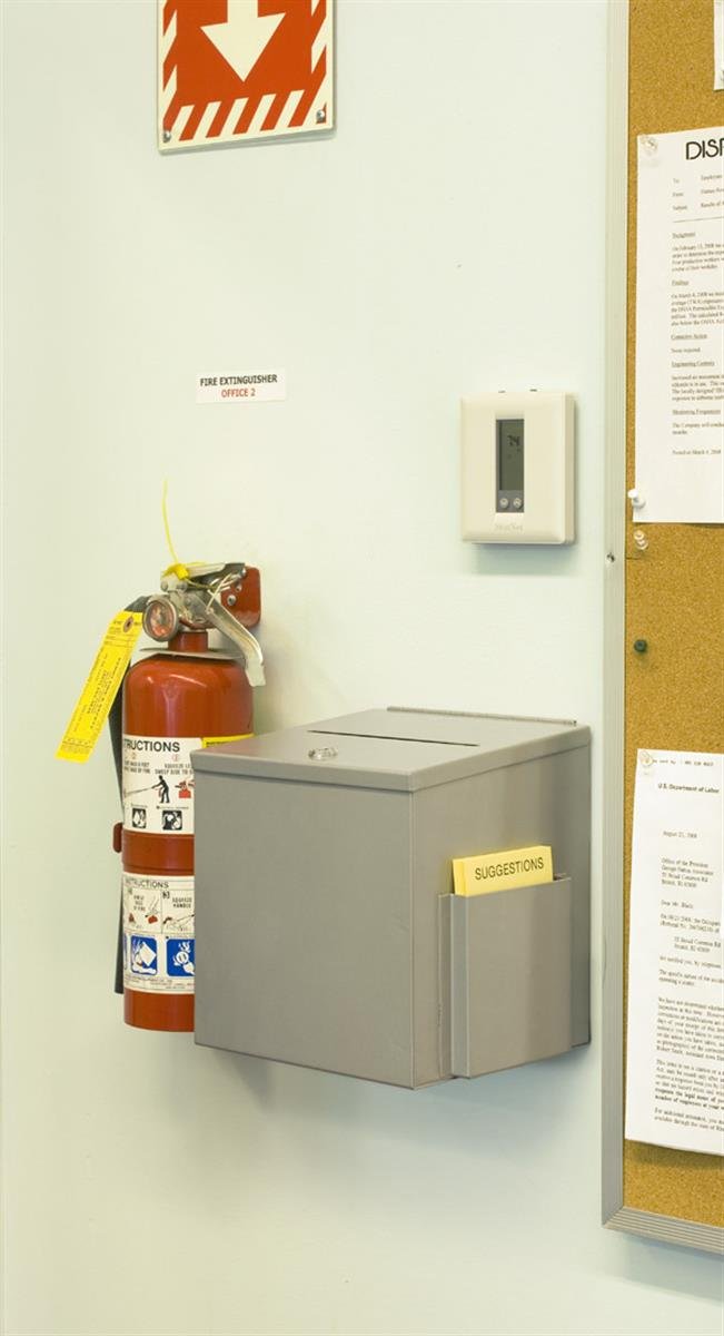 Amazon.com : Displays2go Metal Suggestion Box, Donation Box with ...