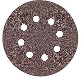 BOSCH 5" Hook and Loop Sanding Disc, 8-Hole, Red, 180 Grit (50pk) SR5R185